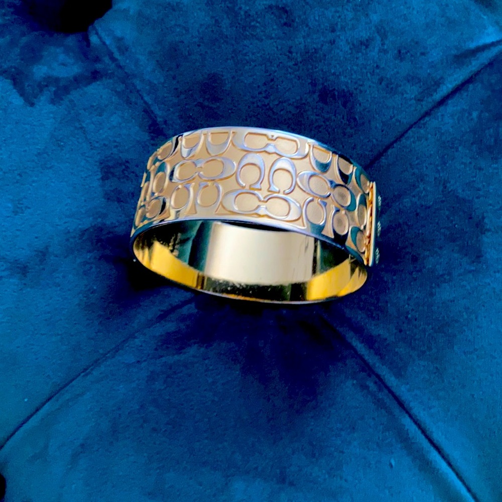Great condition- Authentic Coach gold bangle bracelet